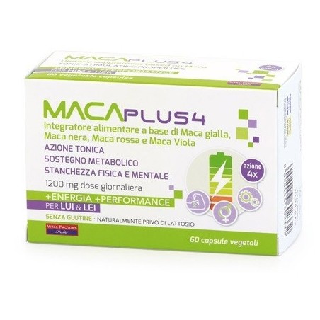 Vital Factors Maca Plus 4 60 Capsule per energia e vitalit&agrave; naturale