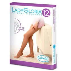 Collant a compressione graduata Gloria Med Ladygloria 12 denari punta aperta colore daino taglia 3
