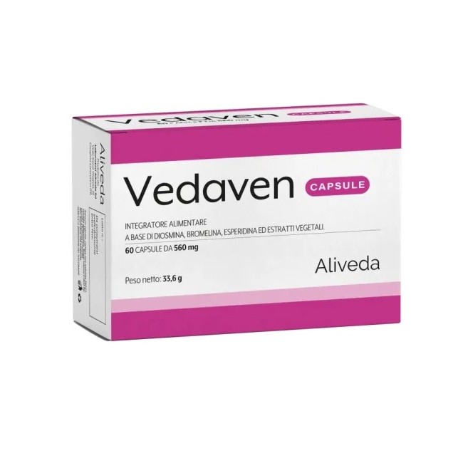 Aliveda Vedaven 60 Capsule per il benessere delle gambe e la circolazione venosa Aliveda Vedaven 60 Capsule per il benessere delle gambe e la circolazione venosa