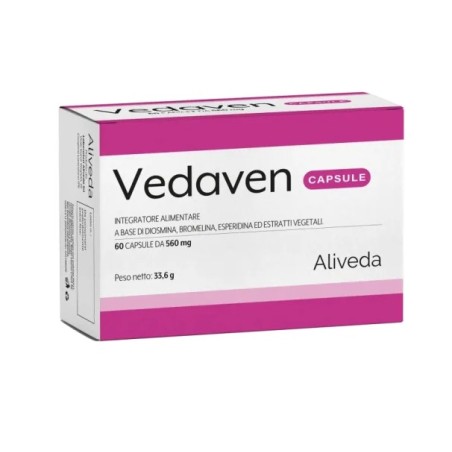 Aliveda Vedaven 60 Capsule per il benessere delle gambe e la circolazione venosa Aliveda Vedaven 60 Capsule per il benessere delle gambe e la circolazione venosa
