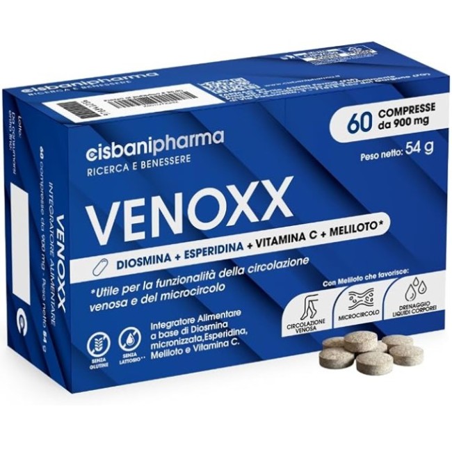 Farmac Venoxx 60 Compresse - Integratore per il benessere delle gambe e la circolazione venosa