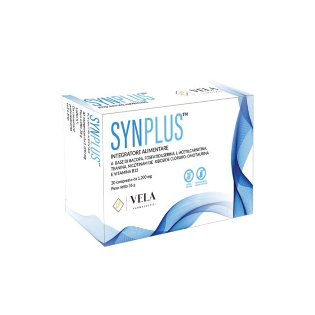 Vela Farmaceutici Synplus - Integratore SAMe 1200mg per benessere mentale - 30 compresse Vela Farmaceutici Synplus - Integratore SAMe 1200mg per benessere mentale - 30 compresse