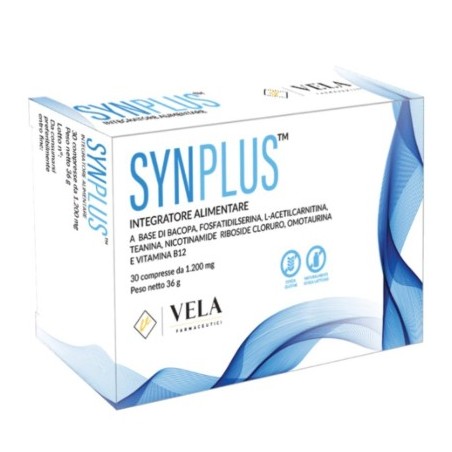 Vela Farmaceutici Synplus - Integratore SAMe 1200mg per benessere mentale - 30 compresse Vela Farmaceutici Synplus - Integratore SAMe 1200mg per benessere mentale - 30 compresse