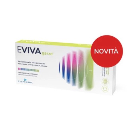 Eye Pharma Eviva Garze Sterili Oculari Monouso - Confezione da 18 pezzi per igiene oculare
