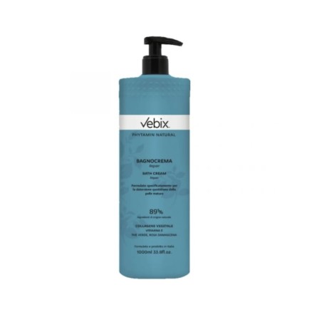 Vebix Phytamin Natural Bagnodoccia Repair 1000ml con dosatore per pelli secche e sensibili