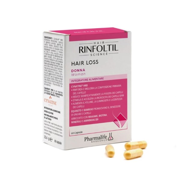 Rinfoltil Hair Loss Donna 60 Capsule - Integratore anticaduta capelli per donna Rinfoltil Hair Loss Donna 60 Capsule - Integratore anticaduta capelli per donna