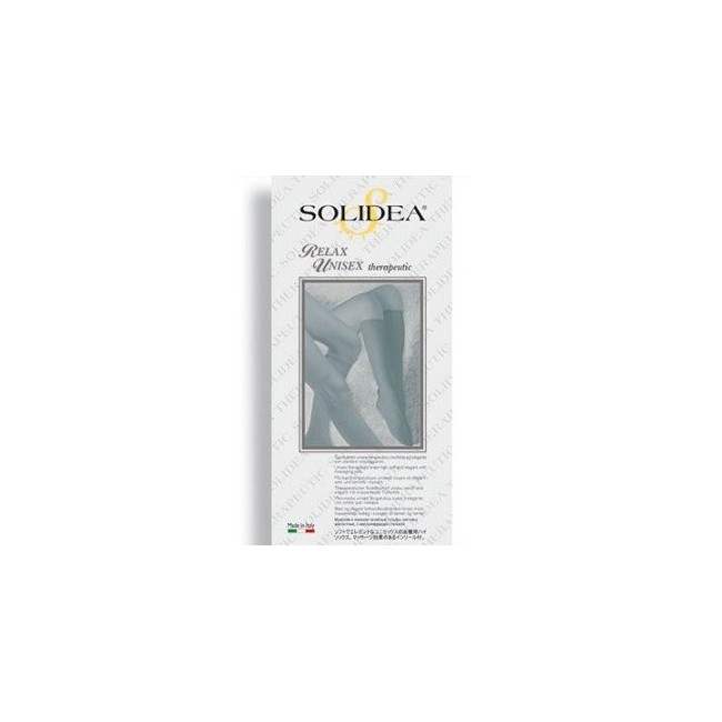 Calze Solidea Relax Unisex compressione graduata classe 2 punta aperta nere taglia S