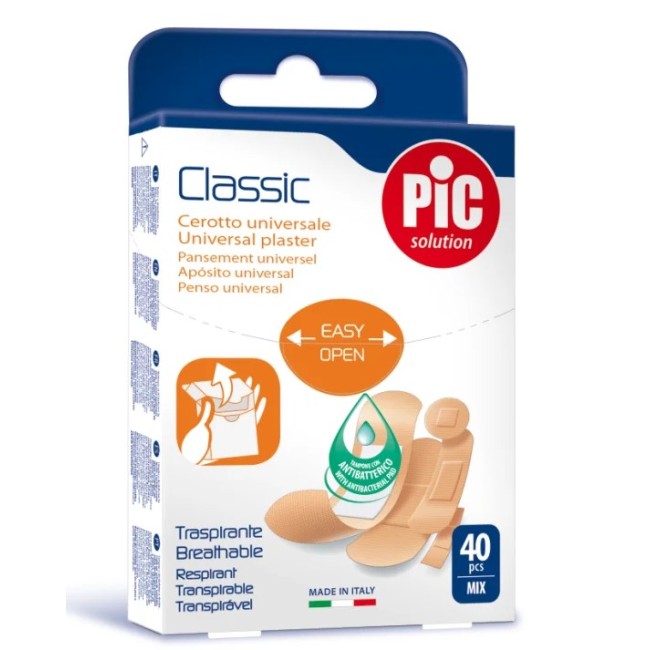 Pikdare Cerotto Pic Classic Mix Antibatterico confezione da 40 pezzi assortiti Pikdare Cerotto Pic Classic Mix Antibatterico confezione da 40 pezzi assortiti