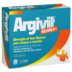 Argivit Ricarica+ integratore in bustine gusto agrumato senza glutine e lattosio per il benessere