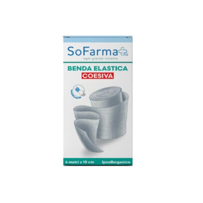 Benda Coesiva So.Farma.Morra 4x8cm - Autoadesiva per medicazioni e bendaggi pratici Benda Coesiva So.Farma.Morra 4x8cm - Autoadesiva per medicazioni e bendaggi pratici
