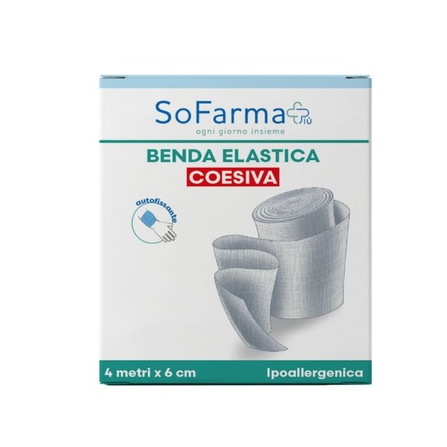 Benda Coesiva So.Farma.Morra 4x6cm - Autoadesiva per medicazioni e bendaggi Benda Coesiva So.Farma.Morra 4x6cm - Autoadesiva per medicazioni e bendaggi