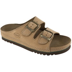 Scholl Air Bag Bioprint Cuoio 41 ciabatte unisex nubuck comfort plantare anatomico