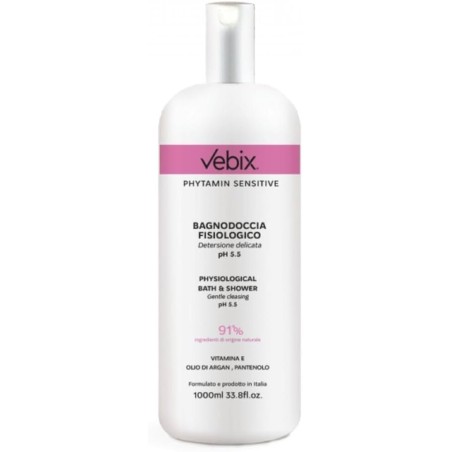 Vebix Phytamin Active Bagnodoccia Fisiologico 1000 Ml per detersione delicata quotidiana Vebix Phytamin Active Bagnodoccia Fisiologico 1000 Ml per detersione delicata quotidiana