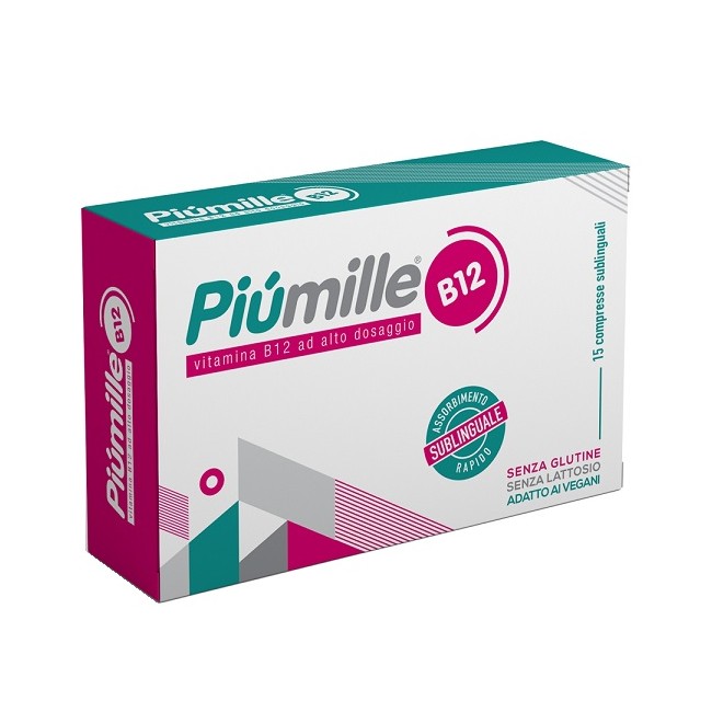 Zio Ecosalute Piumille B12 - 15 compresse sublinguali di vitamina B12 senza glutine e lattosio Zio Ecosalute Piumille B12 - 15 compresse sublinguali di vitamina B12 senza glutine e lattosio