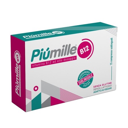 Zio Ecosalute Piumille B12 - 15 compresse sublinguali di vitamina B12 senza glutine e lattosio Zio Ecosalute Piumille B12 - 15 compresse sublinguali di vitamina B12 senza glutine e lattosio
