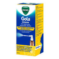 Vicks Spray Oromucosale al Limone per il sollievo rapido del mal di gola