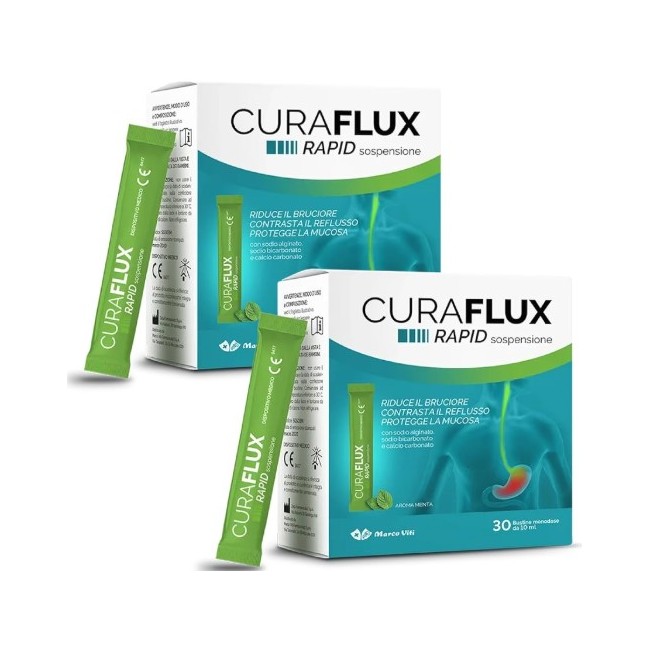 Marco Viti Curaflux Rapid - 2 confezioni da 30 stick fluidificanti per vie respiratorie Marco Viti Curaflux Rapid - 2 confezioni da 30 stick fluidificanti per vie respiratorie