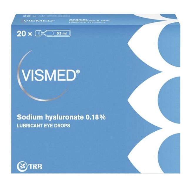Vismed collirio lubrificante con acido ialuronico 0,18% - 20 fialette monodose da 0,3 ml Vismed collirio lubrificante con acido ialuronico 0,18% - 20 fialette monodose da 0,3 ml