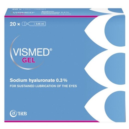 Vismed Gel collirio lubrificante con acido ialuronico 0,3% - 20 fialette monodose da 0,45ml Vismed Gel collirio lubrificante con acido ialuronico 0,3% - 20 fialette monodose da 0,45ml