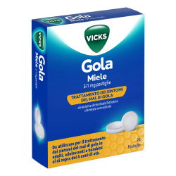 Vicks Gola pastiglie antisettiche gusto Mentolo, Limone e Fragola per il mal di gola