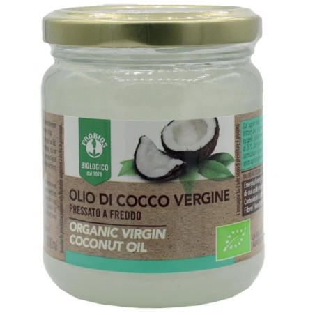 Olio di Cocco Biologico Probios 210g - Puro e naturale per cucina e cura del corpo