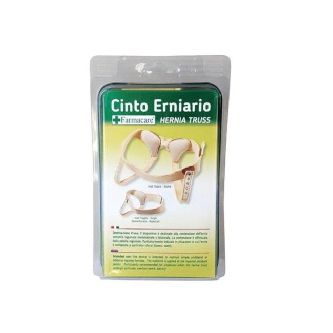 Cinto erniario destro Farmacare 100cm per supporto e contenimento ernia inguinale Cinto erniario destro Farmacare 100cm per supporto e contenimento ernia inguinale