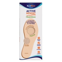 Tecniwork Active Memory Soletta Bamboo taglia 45 con memory foam e fibra naturale antibatterica