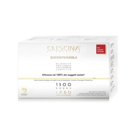Crescina Donna 1300 FSP - Trattamento anticaduta intensivo con 40 fiale per capelli femminili Crescina Donna 1300 FSP - Trattamento anticaduta intensivo con 40 fiale per capelli femminili