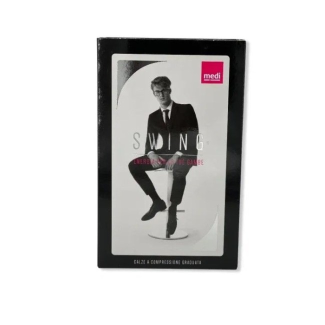 Medi Swing Cotton Med Gambaletto Uomo compressione graduata 15 mmHg nero taglia 6