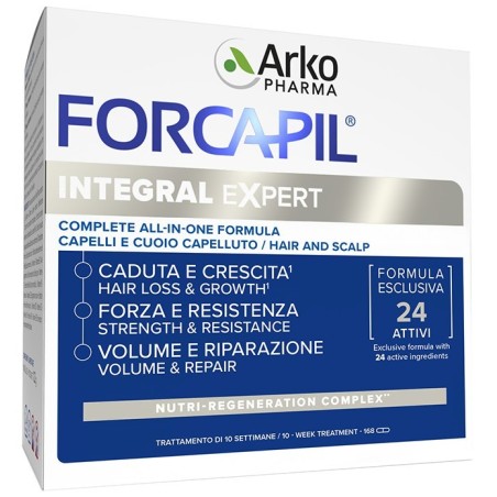 Forcapil Integral Expert 168 capsule per capelli forti e unghie sane trattamento completo