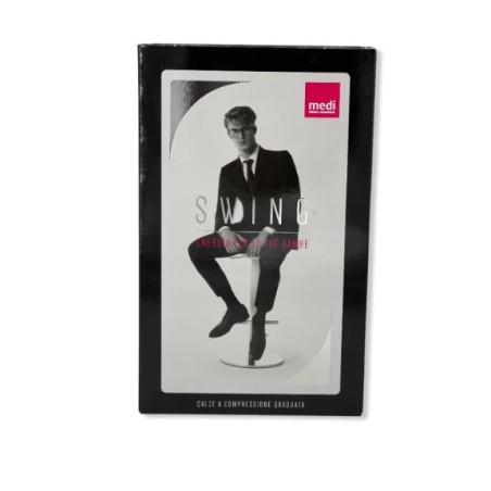 Gambaletto a compressione graduata Medi Swing Cotton Med Uomo 18 mmHg colore nero taglia 6 Gambaletto a compressione graduata Medi Swing Cotton Med Uomo 18 mmHg colore nero taglia 6