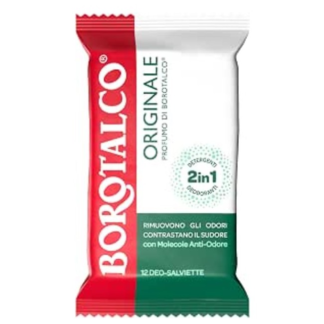 Salviette deodoranti Borotalco Original per freschezza immediata ovunque Salviette deodoranti Borotalco Original per freschezza immediata ovunque