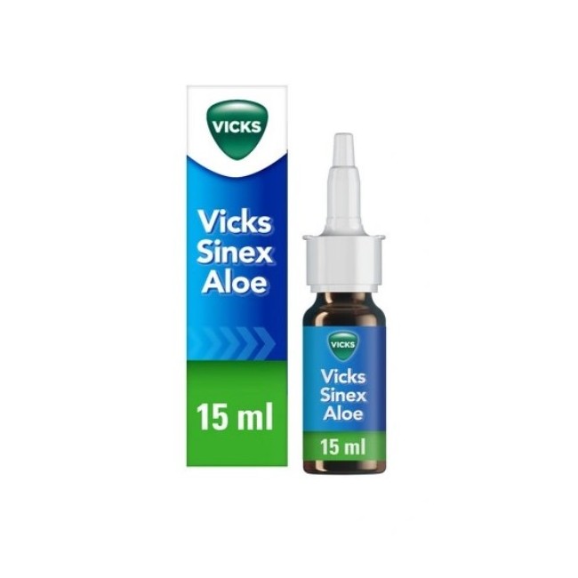 Vicks Sinex Aloe spray nasale decongestionante per naso chiuso e raffreddore Vicks Sinex Aloe spray nasale decongestionante per naso chiuso e raffreddore
