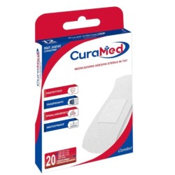 Cerotti Curastrip in tessuto non tessuto traspirante 4 misure assortite confezione da 20 pezzi