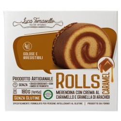 Tomasello Luca Rolls Caramel 180g - Rotolini senza glutine al gusto caramello per celiaci