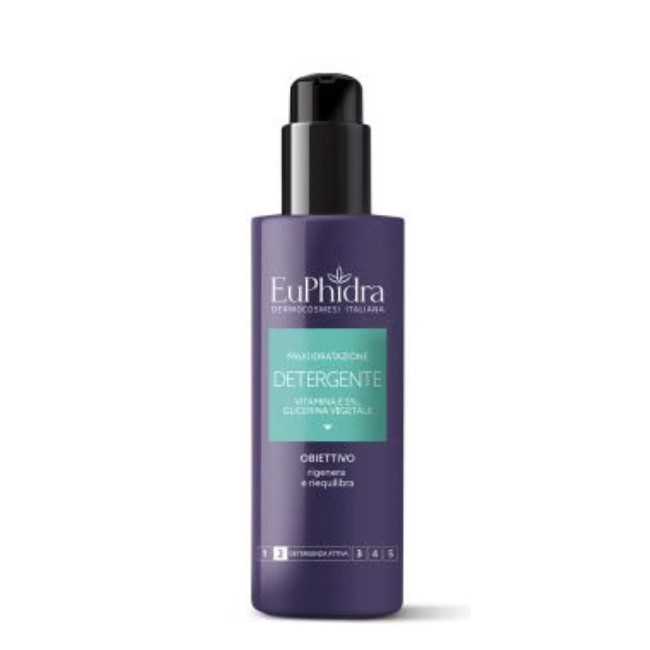 Euphidra Maxi Idratazione Detergente Corpo con Vitamina E - Flacone 200ml per pelli sensibili