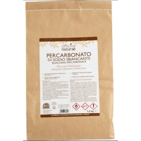 Percarbonato sbiancante potenziato Officina Naturae per bucato bianco e igienizzato naturalmente Percarbonato sbiancante potenziato Officina Naturae per bucato bianco e igienizzato naturalmente