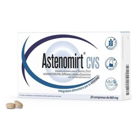 Biodue Astenomirt Cvs 20 Compresse per il benessere della vista e degli occhi Biodue Astenomirt Cvs 20 Compresse per il benessere della vista e degli occhi