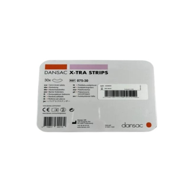 Hobama Dansac X-tra Strips 30 Pezzi per fissaggio sicuro e confortevole delle placche stomia Hobama Dansac X-tra Strips 30 Pezzi per fissaggio sicuro e confortevole delle placche stomia
