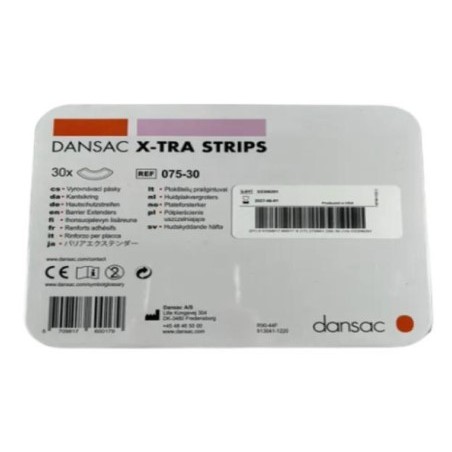 Hobama Dansac X-tra Strips 30 Pezzi per fissaggio sicuro e confortevole delle placche stomia Hobama Dansac X-tra Strips 30 Pezzi per fissaggio sicuro e confortevole delle placche stomia