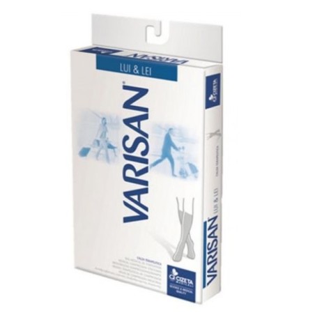 Gambaletto a compressione graduata Varisan Lui&Lei 10-15 mmHg in cotone blu taglia 3