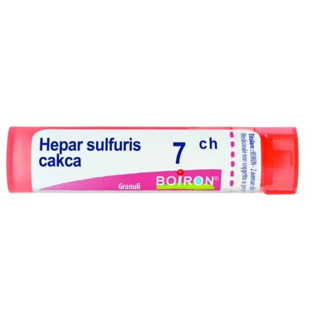 Hepar Sulfur 7CH Boiron granuli omeopatici per il benessere naturale 80 grammi Hepar Sulfur 7CH Boiron granuli omeopatici per il benessere naturale 80 grammi