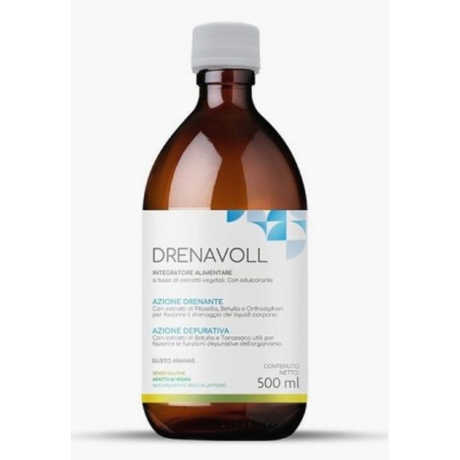 Drenavoll Ananas 500ml integratore drenante con bromelina per ritenzione idrica e cellulite