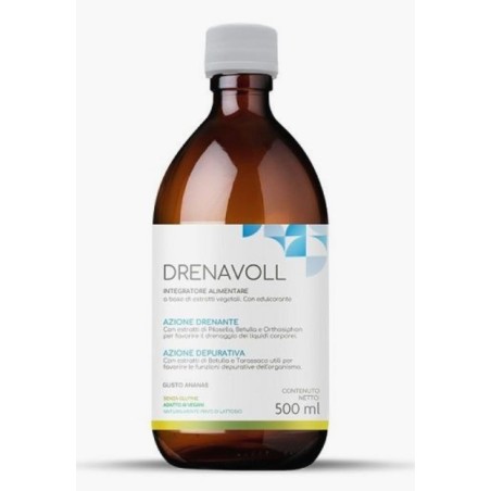 Drenavoll Ananas 500ml integratore drenante con bromelina per ritenzione idrica e cellulite