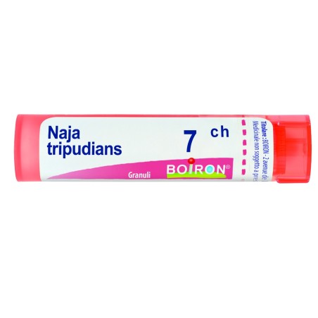 Boiron Naja Tripudians 7CH granuli omeopatici per il benessere naturale Boiron Naja Tripudians 7CH granuli omeopatici per il benessere naturale