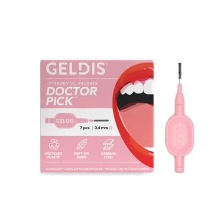 GELDIS Doctor Pick scovolini interdentali 0,4mm confezione da 7 pezzi per igiene orale GELDIS Doctor Pick scovolini interdentali 0,4mm confezione da 7 pezzi per igiene orale