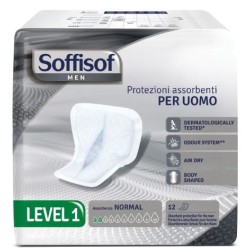 Pannolone sagomato S.I.L.C. Soffisof Men Level 1 per incontinenza maschile leggera - 12 pezzi