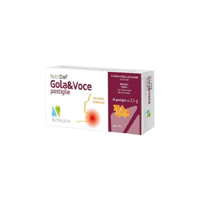 Nutrileya Nutridef Gola & Voce Sugar Free Arancia 20 Pastiglie