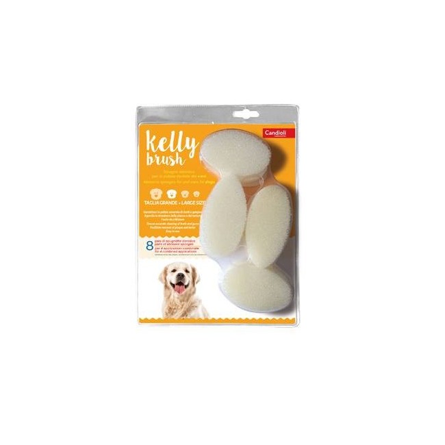 Candioli Kelly Brush Spugnetta Abrasiva Per Cani Di Taglia Grande 16 Pezzi
