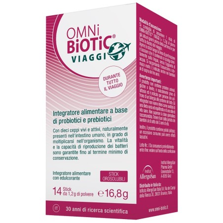 Omni Biotic Viaggi stick orosolubili per il benessere intestinale in viaggio senza glutine
